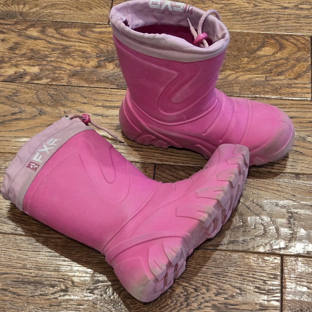 FYK Pink Kids Rain & Snow Boots